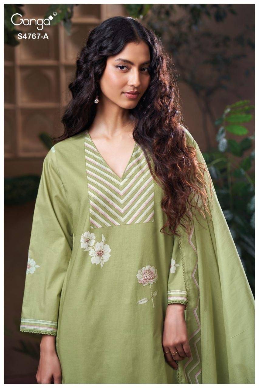 DIRELIA 4767 By Ganga Fashion 4767A To 4767D Series Beautiful Festive Suits Colorful Stylish Fancy Casual Wear Premium cottonDresses At Wholesale Price